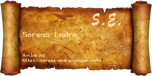 Seress Endre névjegykártya